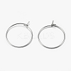 316 Surgical Stainless Steel Hoop Earrings Findings LS-X-STAS-F149-32P-E-2