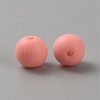 Acrylic Frosted Round Beads FACR-WH0001-06A-03-2