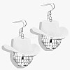 Non-Tarnish Stainless Steel Mirror Ball Earrings for Women FJ2420-7-1