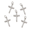 Brass Micro Pave Cubic Zirconia Pendants KK-E068-VB251-2
