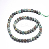 Frosted Natural African Turquoise(Jasper) Round Beads Strands X-G-D746-6mm-2