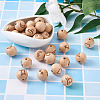 Natural Undyed Beech Beads WOOD-BT0001-04-5