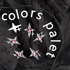 Star Alloy Rhinestone Cabochons MRMJ-WH0075-114-12-1