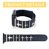 5Pcs 5 Style Cross Shape Zinc Alloy with Rhinestone Watch Band Studs and Watch Band Charms FIND-UN0003-40-5