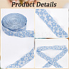 Flower Polyester Ribbons SRIB-WH20020-053A-03-6