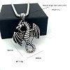 Vintage Punk 304 Stainless Steel Dragon Pendant Necklaces for Men Women LN2860-6