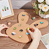 Rabbit Wall Mounted Brooch Jewelry Display Cork Tray AJEW-WH0433-01D-3