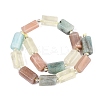 Natural Lemon Quartz & Flower Amazonite & Sunstone Beads Strands G-Q614-01A-06-3