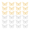 40Pcs 2 Colors 201 & 304 Stainless Steel Filigree Pendants STAS-UN0057-13-1