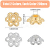 400Pcs 2 Colors Alloy Bead Caps FIND-PA0001-09-2