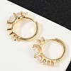 Brass Clear Cubic Zirconia Hoop Earrings EJEW-Q016-14G-4