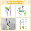 16Pcs 8 Style Leaf Silicone Beads SIL-CJ0001-73-7