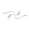 Anti-Tarnish Rhodium Plated 925 Sterling Silver French Hooks with Coil and Ball STER-T007-121P-2