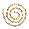 Men's PVD Vacuum Plating 304 Stainless Steel Cuban Link Chain Necklaces NJEW-I248-04G-2