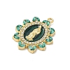 304 Stainless Steel Enamel with Crystal Rhinestone Pendants STAS-G371-03G-02-2