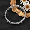 Brass Micro Pave Cubic Zirconia Hinged Bangles for Women BJEW-D313-02P-1