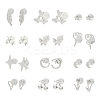 2 Pairs Alloy Stud Earrings for Women EJEW-FS0001-27G-2