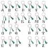 Alloy with Resin Imitation Synthetic Turquoise Keychain KEYC-YW00087-01-2