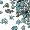 60Pcs 15 Style Ocean Theme Alloy Pendants FIND-CJ0001-58-3