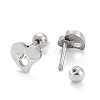 Tarnish Resistant 201 Stainless Steel Barbell Cartilage Earrings LS-EJEW-R147-36-3