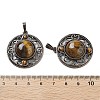 Natural Tiger Eye Pendants G-Q158-03A-R11-3