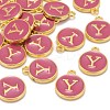 Golden Plated Alloy Enamel Charms X-ENAM-S118-08Y-4
