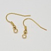 Brass Earring Hooks X-KK-L137-03G-NR-2