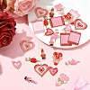 24Pcs 12 Styles Valentine's Day Rack Plating Alloy Enamel Pendants ENAM-FS0002-56-7
