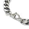 Tarnish Resistant Men's 304 Stainless Steel Cuban Link Chain Bracelets STAS-A051-04B-2