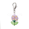 Resin & Glass Beaded Pendant Decorations HJEW-MZ00169-4