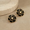 304 Stainless Steel Flower Stud Earrings EJEW-A147-03G-1