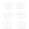 Crown Resin Hotfix Rhinestone DIY-WH0661-26B-1