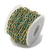 304 Stainless Steel Enamel Figaro Chains CHS-U003-02G-08-3