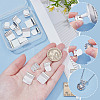 18Pcs 2 Styles Rack Plating Brass Glue-on Flat Pad Bails KK-AR0001-80C-3