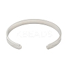 Stainless Steel Open Cuff Bangles for Women BJEW-G708-01A-P-3