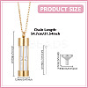 1Pc Column Glass Urn Ashes Necklaces NJEW-DR0001-05G-2