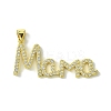 Mother's Day Real 18K Gold Plated Brass Micro Pave Cubic Zirconia Pendants KK-H472-06B-G01-1