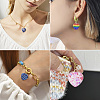 48Pcs 12 Styles Light Gold Tone Alloy Enamel Pendants FIND-TA0005-43-9