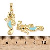 Brass Micro Pave Cubic Zirconia Pendants KK-F908-15G-2