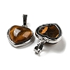 Natural Tiger Eye Pendants G-I358-A20-2