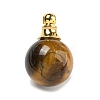 Natural Tiger Eye Perfume Bottle Pendants G-K338-22G-07-1