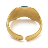 Oval Synthetic Turquoise Finger Rings RJEW-U015-02G-3