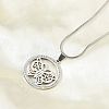 201 Stainless Steel Crystal Rhinestone Ring with Hollow Butterfly Pendant Necklaces for Women NJEW-P327-01P-2