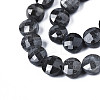 Natural Black Silk Stone/Netstone Beads Strands G-S359-367-3
