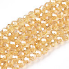 Electroplate Glass Beads Strands EGLA-A034-T1mm-A01-1