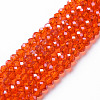 Electroplate Glass Beads Strands EGLA-T025-01A-2