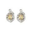 Brass Micro Pave Cubic Zirconia Pendants KK-C107-05P-1