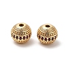 Brass Micro Pave Cubic Zirconia Beads KK-B074-75A-G-1