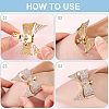 4Pcs 2 Colors Bowknot Alloy Rhinestone Shoe Decorations FIND-CP0002-29-6