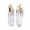 Natural Quartz Crystal Pointed Big Pendants G-P491-12G-3